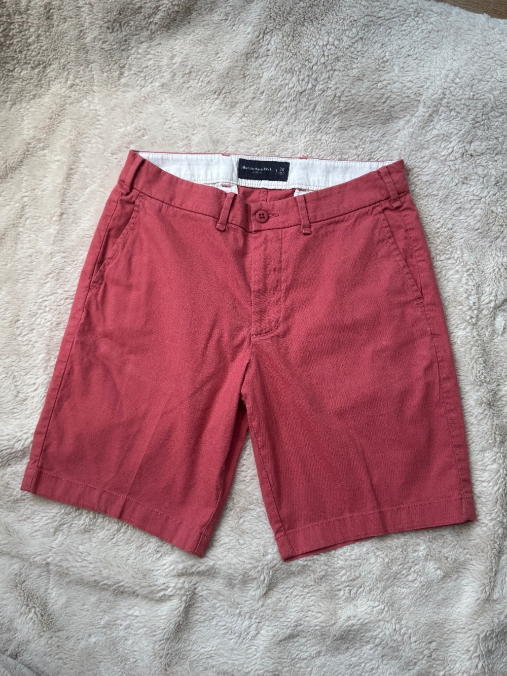 Abercrombie & Fitch Salmon Flat Front Chino Shorts Men's Size 30
